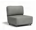 Rina armless chair