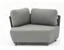 Cova right hand curved chair